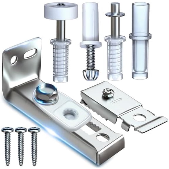 Bi-fold Door Hardware Repair Kit - Closet Door Hardware Set for 24 36 72 inch Track Folding Doors Accordion Pantry Hardware Replacement Parts for Home Include Top & Bottom Pivot