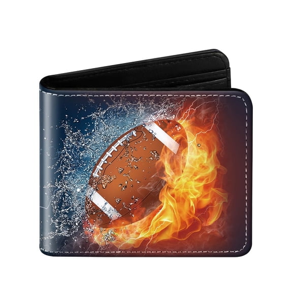 Bi-fold Leather Wallet For Kids, Gift For Ball Sports Lovers