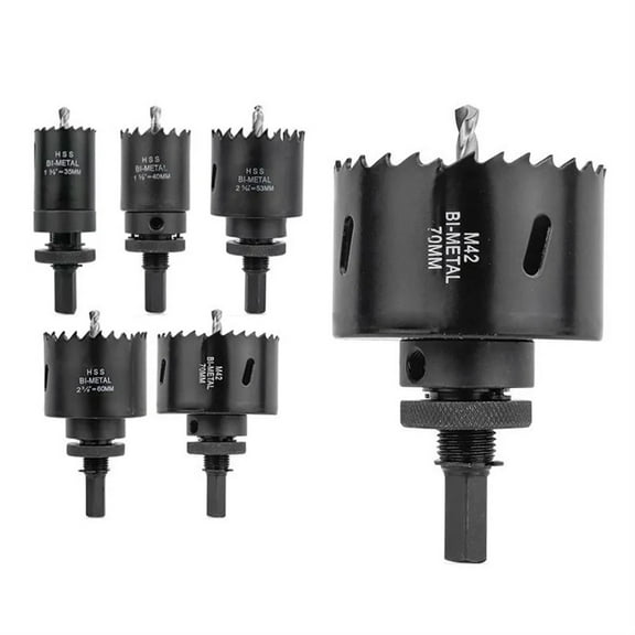 Bi-metal Hole Saw 35 40 53 60 70mm HSS Core Drill Bit Fit For Wood Metal Hole Saw Cutter Carbide Tipped Hole Drilling Tool