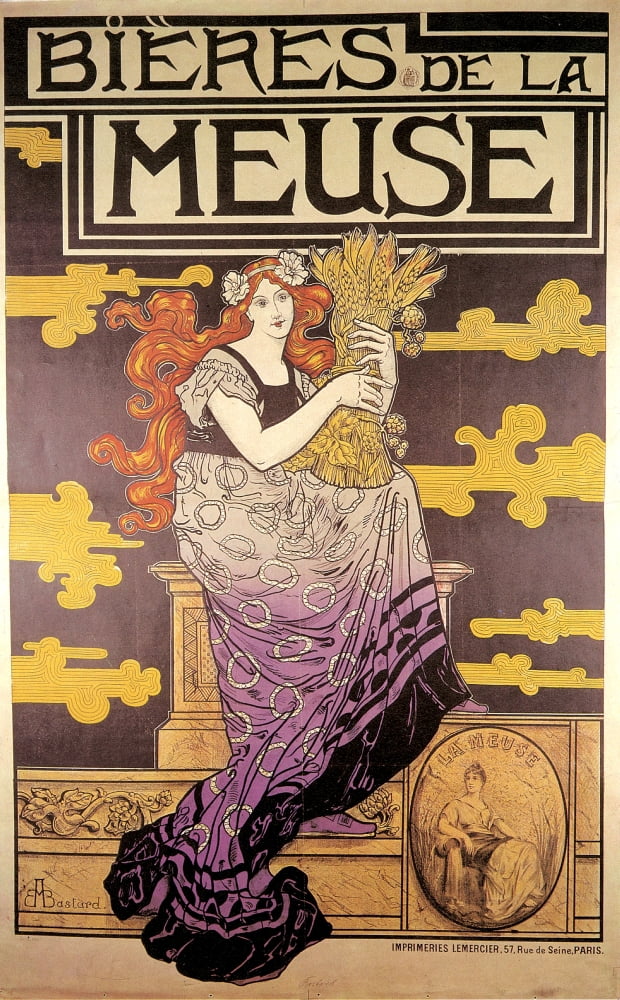 Bi???res de la Meuse 1896 Canvas Art - Marc Auguste Bastard (18 x 24)