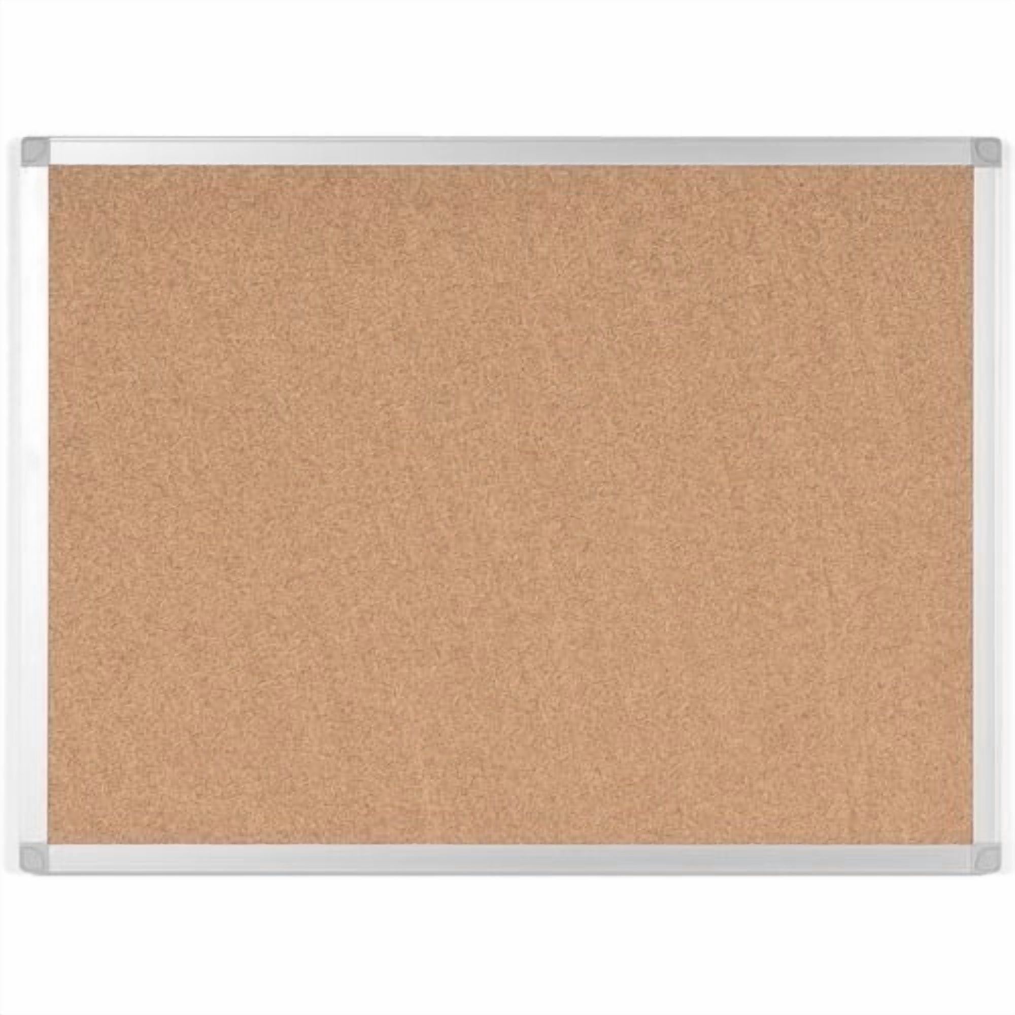 Bi-silque Ayda Cork Bulletin Board 0.50" Height x 18" Width x 24" Depth - Cork Surface - Self-healing, Durable, Resilient, Heavy-gauge - Aluminum Frame - 1 Each