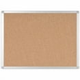 thumbnail image 1 of Bi-silque Ayda Cork Bulletin Board 0.50" Height x 18" Width x 24" Depth - Cork Surface - Self-healing, Durable, Resilient, Heavy-gauge - Aluminum Frame - 1 Each, 1 of 7