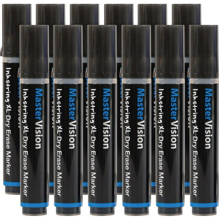 Bi-silque Inkstring XL Dry Erase Markers - 3 mm Marker Point Size - Bullet Marker Point Style - Black Gel-based Ink - 12 Each Bi-silque Inkstring XL Dry Erase Markers - 3 mm Marker Point Size - Bullet Marker Point Style - Black Gel-based Ink - 12 Each