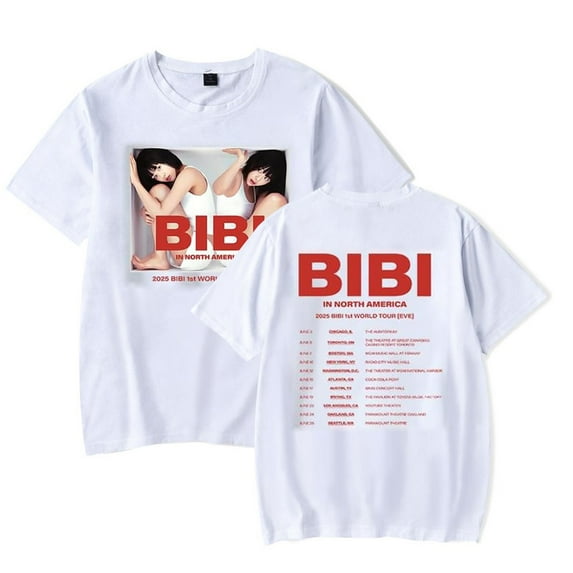 BiBi North America Tour Merch Short Sleeve T-shirt Unisex Fashion Crew Neck Top