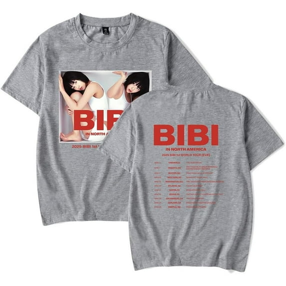 BiBi North America Tour Merch Short Sleeve T-shirt Unisex Fashion Crew Neck Top
