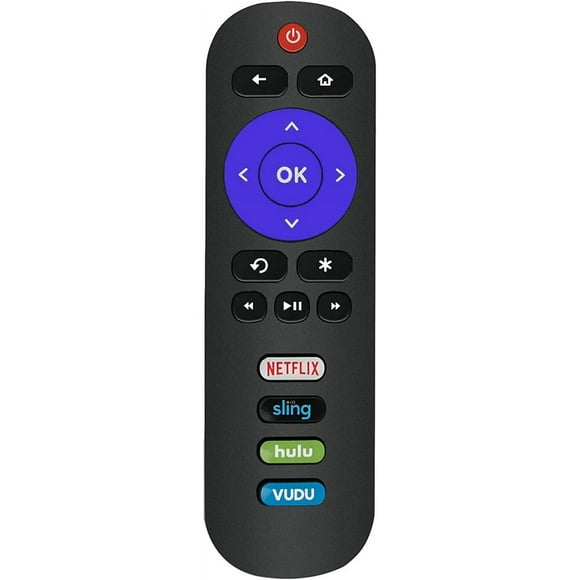 BiBzu Universal Remote Compatible with All TCL Roku TV with Netflix Sling Hulu Vudu Apps black black