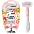 thumbnail image 1 of BIC Soleil 5 Escape Women's 5-Blade Disposable Razors, Peach Pineapple, 2 Count, 1 of 7