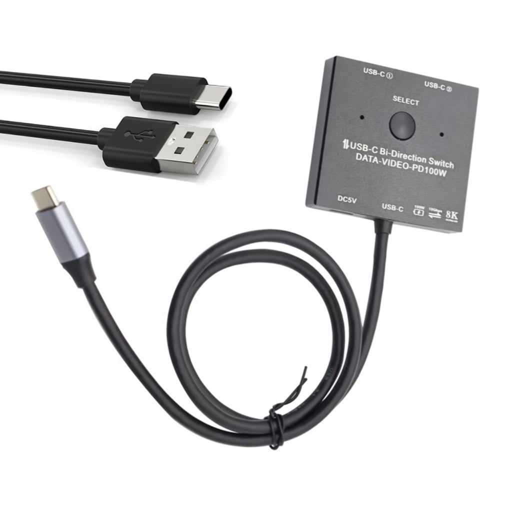 USB-C Switch Splitter - 8K@60Hz Video & 100W PD Ladung