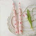 thumbnail image 1 of BiFandian 2-Pack Hearts Pattern Taper Candles Set, 10 inch Paraffin Wax Valentine’s Day Candles, Smokeless Long Burning Tall Candlesticks for Wedding Party and Home Decor, 1 of 3