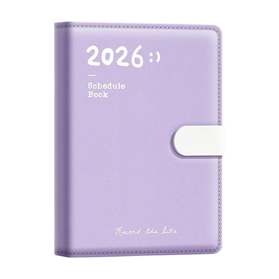 BiFandian 2026 Daily Weekly Planner, Schedule Book with Leather Cover, Waterproof Stain-resistant Notebook with Magnetic Snap, Perfect for Study & Work Office Schedule
