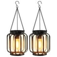 thumbnail image 1 of BiFandian 2Pack Solar Hanging Lanterns Outdoor, Metal Solar Hanging Lights with Hook, Waterproof LED Decorative Lanterns for Outside Yard Garden Patio Porch Decor, 1 of 5