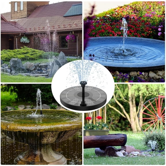 BiFandian 3.5W Solar Fountain for Bird Bath, Automatic Cycle Floating Fountain with 4 Nozzles, Solar Powered Fountain Water Pump for Garden, Pond, Pool, Fish Tank, Outdoor Decor