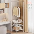 thumbnail image 1 of BiFandian 3-Tier Coat Rack Freestanding Closet Organizer, Simple Hall Tree with 3 Storage Shelves, Corner Storage Organizer for Entryway, Bedroom, Bathroom, 1 of 9