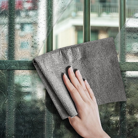 BiFandian 5-Pack Microfiber Cleaning Cloths, Reusable Thicken Cleaning Towels, Multifunctional Cleaning Cloth for Glass, Mirror, Window, Car Windshields