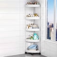 thumbnail image 1 of BiFandian 5 Tier Corner Shelf Stand for Living Room Bedroom Bathroom, Ground Cabinet Storage Rack, Standing Shower Organizer, Shower Caddy Corner, 1 of 6