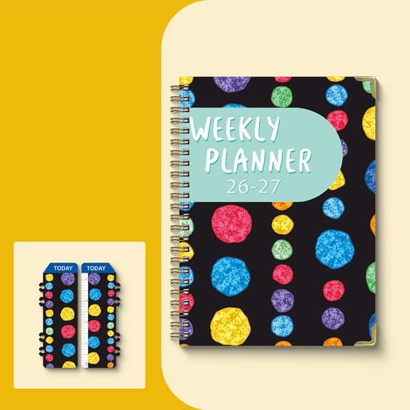 BiFandian A5 Coil English Notepad, Ruled Notebook Diary Planner Journal, Writing Book for Work Schedule Study Note Taking Office Daily Use and Writing Tasks