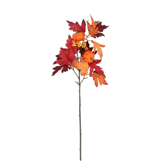 BiFandian Artificial Maple Leaf Branches, Faux Fall Flower Picks, Simulation Red Maple Leaves, Floral Arrangement Centerpiece Wreath Decor for Indoor Garden Courtyard Thanksgiving