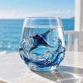 thumbnail image 1 of BiFandian Artisanal Ocean Animals Glassware, Stemless Handcrafted Marine Design Drinking Glass, Coastal Home Decor for Beach House, Kitchen Bar, Oceanside Living Gift, 1 of 7