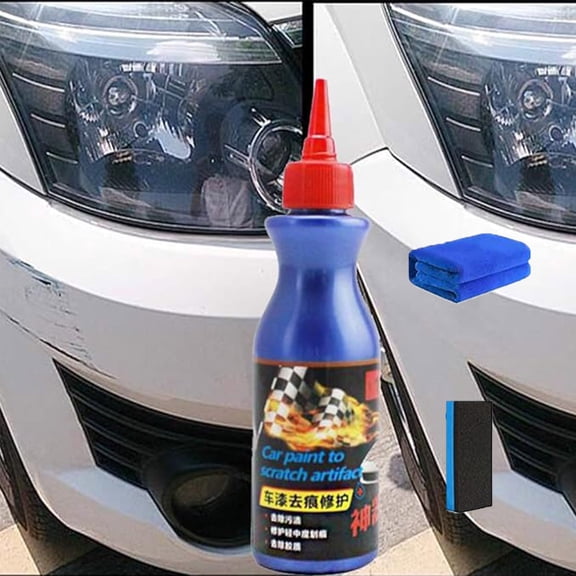 BiFandian Car Scratch Remover, Auto Scratch Deep Repair Wax, Vehicle Polishing Restoration Kit with Sponge and Cloth