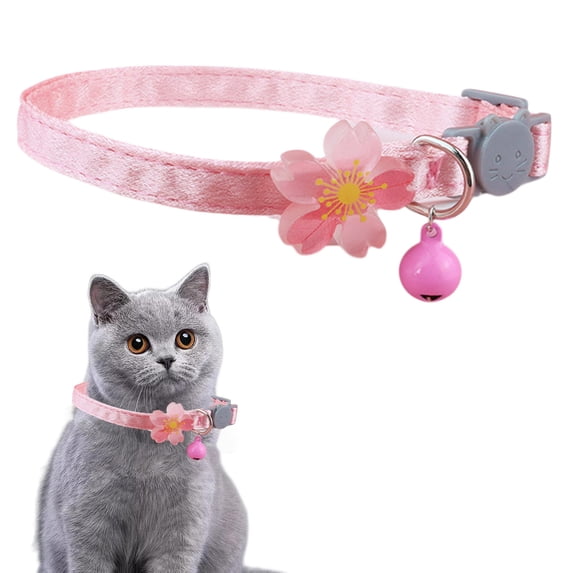 BiFandian Cat Collar with Bell, Breakaway Bow Cat Collars, Adjustable Pink Bow Tie for Cats Dogs Small Pets