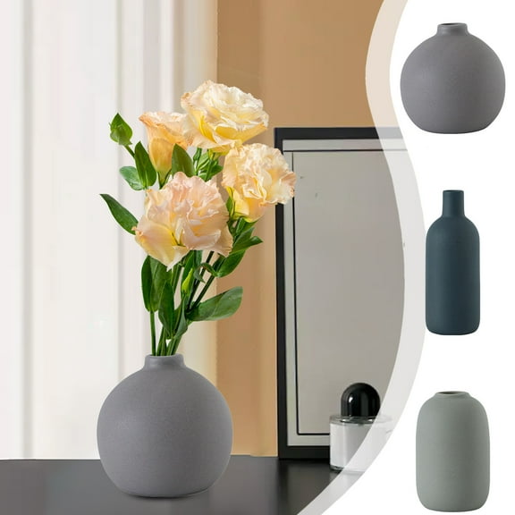 BiFandian Ceramic Modern Vase, Rustic Farmhouse Decor Pottery Vases, Decorative Flower Vases for for Table Entryway Mantel Centerpiece Bookshelf Living Room Bathroom Bedroom