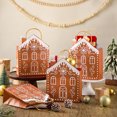 thumbnail image 1 of BiFandian Christmas Gingerbread House Bag, Handle Candy Gift Container, Festive Present Wrapping for Holiday Treats, 1 of 5