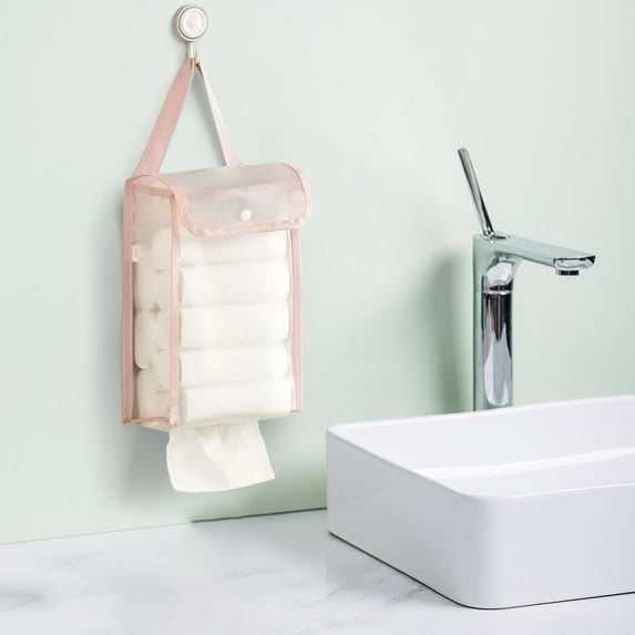 BiFandian Clear Tissue Holder, No Install Waterproof Hanging Dispenser ...