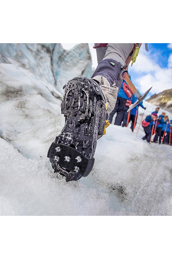 Crampons for Shoes, Non Slip Outdoor Snow Boot Covers for Elderly, Anti Fall Shoe Chain for Ice, Traction, Safety, Winter Use