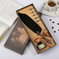 thumbnail image 1 of BiFandian Crown Feather Pen Gift Set, Creative Map Design Fountain Pen Collection, Elegant Writing Instrument with Case for Calligraphy, Presentation, Gifts, 1 of 2