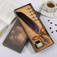 thumbnail image 1 of BiFandian Crown Feather Pen Gift Set, Creative Map Design Fountain Pen Collection, Elegant Writing Instrument with Case for Calligraphy, Presentation, Gifts, 1 of 2