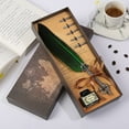 thumbnail image 1 of BiFandian Crown Feather Pen Gift Set, Creative Map Design Fountain Pen Collection, Elegant Writing Instrument with Case for Calligraphy, Presentation, Gifts, 1 of 2