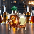 thumbnail image 1 of BiFandian Cute Pig Whiskey Decanter, Unique Glass Pig Animal Whiskey Bottle, Fun Bar Wine Decanter Decoration, Gift for Whiskey Lovers, Dad, Husband, Boyfriend, 1 of 8