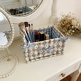 thumbnail image 1 of BiFandian Desktop Storage Basket, Snack and Sundries Organizer with Handle, Cosmetic Tray for Makeup, Office Desk, Vanity, Small Item Organization, Woven, 1 of 6