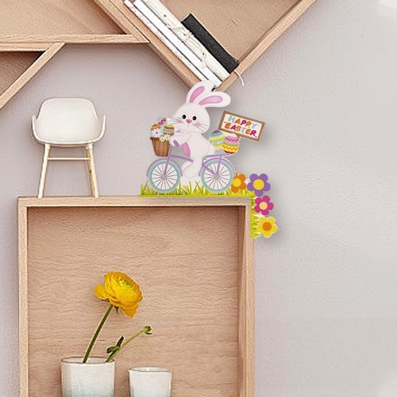 BiFandian Easter Door Corner Decor, Pair of Bunny Carnival Corner Hanging Decorations, Festive Spring Door Trim for Indoor Outdoor, Party, Home Decor