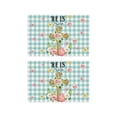 thumbnail image 1 of BiFandian Easter Placemats Set of 2, Bunny Pattern Place Mats, Farmhouse Rustic Spring Table Decor, 1 of 6