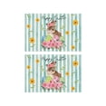 thumbnail image 1 of BiFandian Easter Placemats Set of 2, Bunny Pattern Place Mats, Farmhouse Rustic Spring Table Decor, 1 of 6
