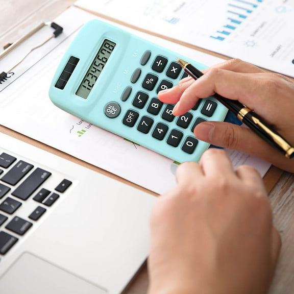 BiFandian Eight Digit Pocket Calculator, Small Solar Battery Powered Calculator, Mini Size Multifunctional Desktop Calculators, Hand Held Basic Calculator for Home, Office