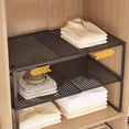 thumbnail image 1 of BiFandian Expandable Cabinet Storage Shelf, Metal Pantry Organization Wire Shelf, Space Saving Stackable Organizer Rack for Kitchen Bathroom Pantry Countertop Desk Cabinet, 1 of 6