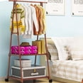 thumbnail image 1 of BiFandian Floor Standing Coat Rack with Storage Shelves, Multi Functional Hall Tree Organizer, Practical Storage Unit for Bedroom, Living Room and Entryway Space, 1 of 9