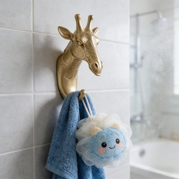 BiFandian Gold Animal Wall Hooks, Decorative Coat Hat Key Hanger with Sculpture Design, Mounted Wall Hook Set for Living Room, Entryway, Office, Home Decor