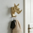 thumbnail image 1 of BiFandian Gold Animal Wall Hooks, Decorative Coat Hat Key Hanger with Sculpture Design, Mounted Wall Hook Set for Living Room, Entryway, Office, Home Decor, 1 of 7