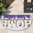thumbnail image 1 of BiFandian Half Round Welcome Door Mat with Purple Flowers Printed, Non-Slip Washable Entrance Rugs, Vintage Rustic Semicircle Floor Mats for Indoor Outdoor Entrance Living Room Kitchen Decor, 1 of 6