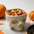 thumbnail image 1 of BiFandian Halloween Skull Ceramic Serving Bowl Set, 300 Milliliter Small 500 Milliliter Large Skull Bowl, Halloween Decorations Indoor Outdoor Holiday Party Table Decor for Snacks, Treats, 1 of 7