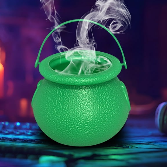 BiFandian Halloween Witch Cauldron Decoration, 8-Pack Plastic Small Cauldron Pot Kettle, Halloween Party Candy Container for Indoor & Outdoor Decorations