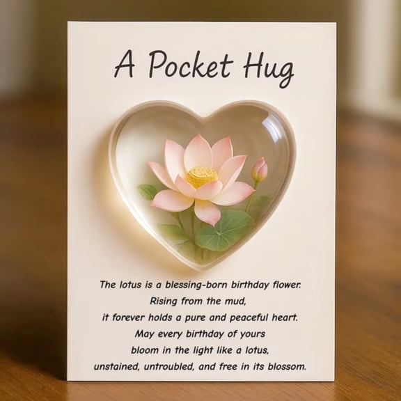 BiFandian Hug Gift Card, Flowered Pocket Card for Special Occasions, Small Card for Expression, Gift Giving, Connection