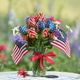 thumbnail image 1 of BiFandian Independence Day Artificial Flowers, Stars and Stripes Rose Flowers Decorations, American Flag Floral Table Centerpiece for 4th of July, Patriotic Decor Fake Flower for Celebration, 1 of 8