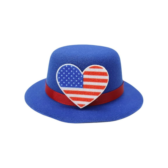 BiFandian Independence Day Hair Pin, Stars and Stripes Hat Hair Clip, Patriotic Themed Party Hair Decor Accessories for 4th of July Celebration, Home Gathering, Picnic Outdoor