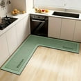 thumbnail image 1 of BiFandian L Shaped Kitchen Rug, Absorbent Non Slip Floor Mat for Cooking Corner, Machine Washable Kitchen Carpet for Living Room, Home, Safety, 1 of 6
