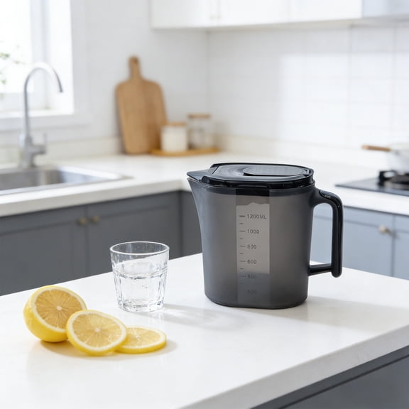 BiFandian Large Capacity Graduated Cold Water Pitcher with Spigot, Household Fruit Infuser Beverage Dispenser, Leak-Proof Drink Pitcher for Living Room and Kitchen Use