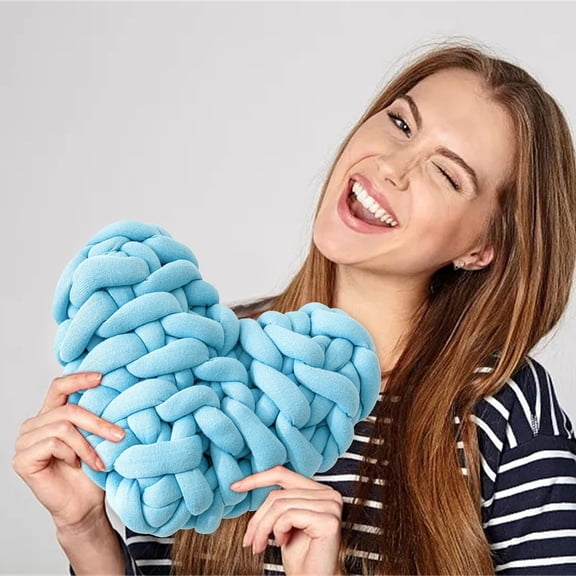 BiFandian Love Knot Heart Pillow, Themed Plush Pillow with Filling Core, Decorative Photography Prop Cushion for Valentine's Day, Anniversary, Gifts